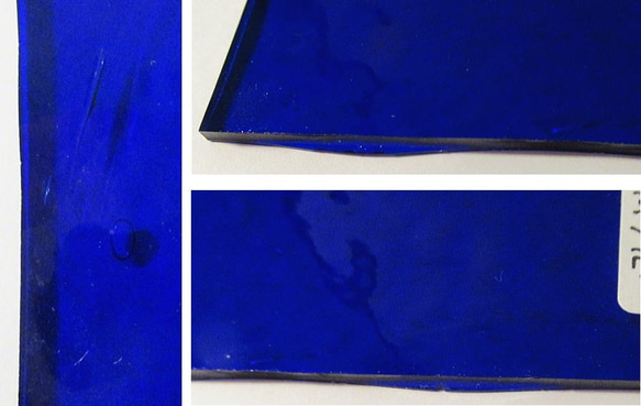 モレッティ　フュージング用板ガラス41　コバルトブルー　15.6x10x0.3cm　1枚 7枚目の画像