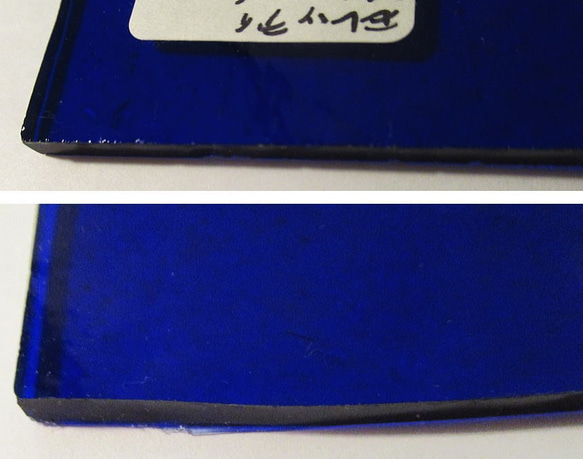 モレッティ　フュージング用板ガラス41　コバルトブルー　15.6x10x0.3cm　1枚 8枚目の画像