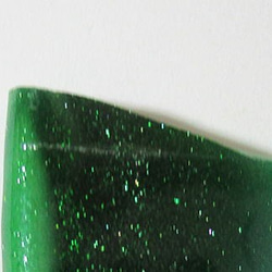 ブルズアイ　フュージング用板ガラス31　流れ模様2種　グリーン系2色・白とブルー　計2枚 3枚目の画像
