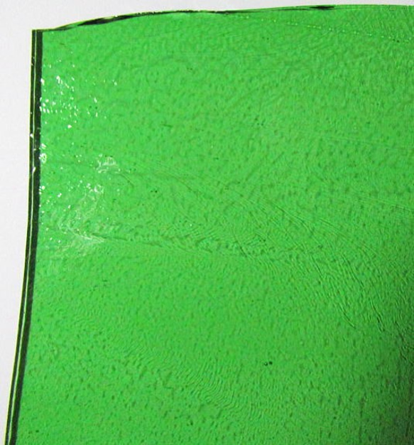 ブルズアイ　フュージング用板ガラス48　ライトグリーン　 17.5x11x0.2cm　1枚 2枚目の画像
