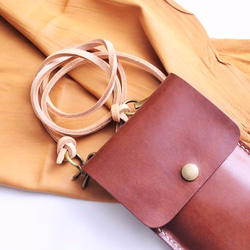 [良い]背財布縫わ革素材シンプルで実用的なパッケージの無料プレスイタリアンレザーベジタブルなめしの革革DIY手作りレザーショルダ 6枚目の画像