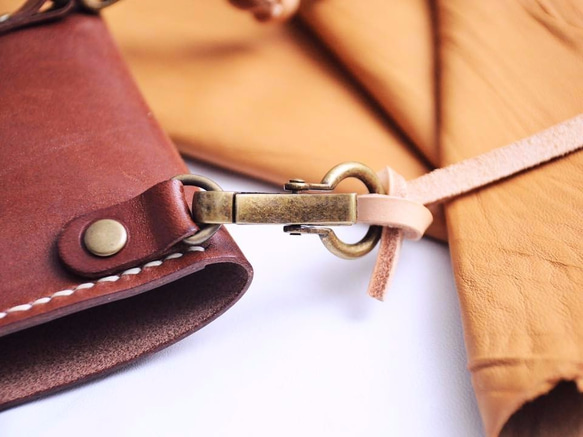 [良い]背財布縫わ革素材シンプルで実用的なパッケージの無料プレスイタリアンレザーベジタブルなめしの革革DIY手作りレザーショルダ 7枚目の画像