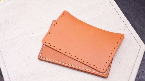 折り[6]良いカードビットカードセットの縫製革素材パッケージ無料のマニュアルパッケージのエンボスカードのカードホルダー、クリップ 6枚目の画像