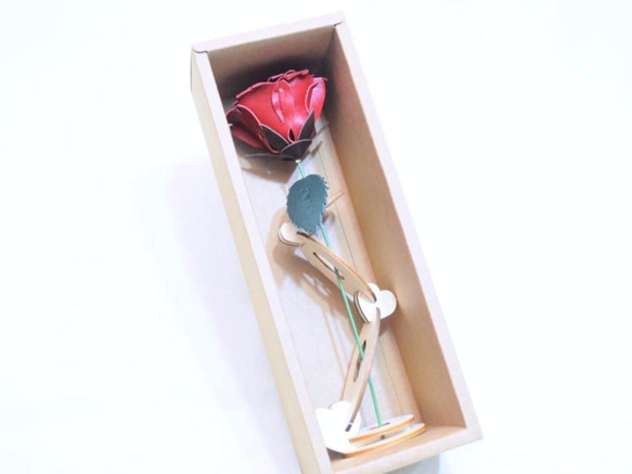 [レザーローズ|ローズレッド]革エンボスレザー素材のバッグ無料バレンタインの花は、イタリアの革ベジタブルなめしの革革DIY周年を 3枚目の画像