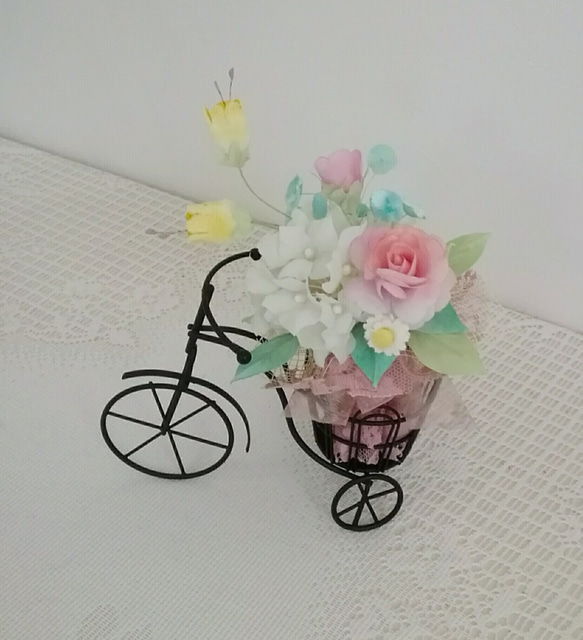 染め布花＊薔薇のミニ花束♡装飾 4枚目の画像