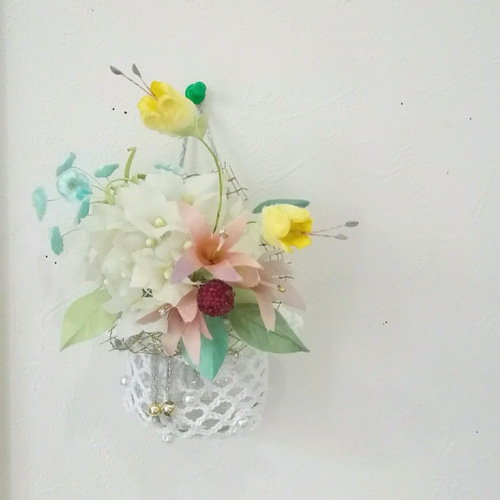 布花作品♡壁掛け