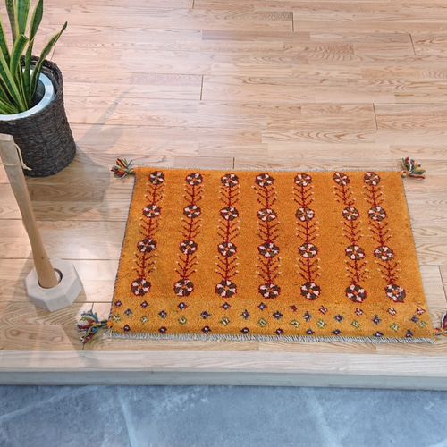 手織りペルシャ絨毯　新品　ギャッベ　92×62 玄関サイズ　ラグ、カーペット 手織りペルシャ絨毯 新品 ギャッベ 92×62 玄関サイズ ラグ