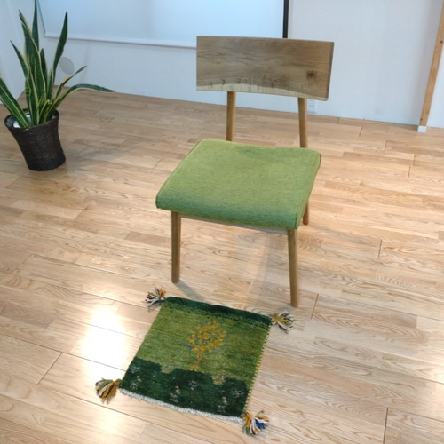 大特価40％OFF】ペルシャ絨毯 ギャッベ ミニマット 40×39 緑