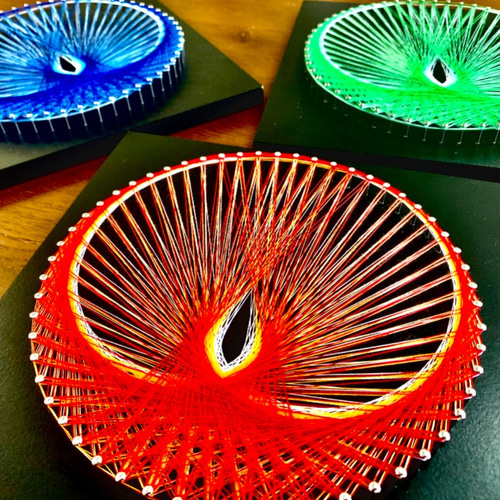 ストリングアートの制作キット 鳳凰デザイン 縁起が良い 運気 ストリングアートの制作キット 鳳凰デザイン 縁起が良い 運気