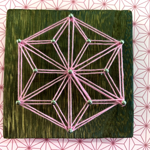 麻の葉模様 ストリングアートの制作キット 鬼滅の刃 禰豆子が着ている 