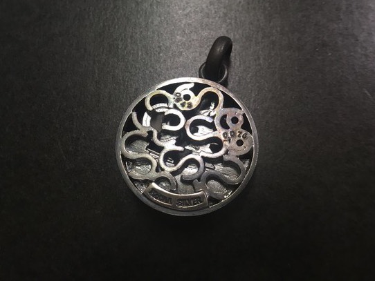 シトリントパーズとイエローサファイアのシルバーペンダント３