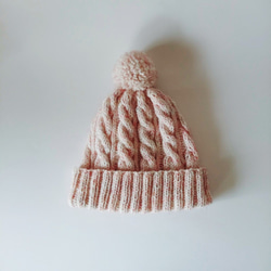 糖果流行針織帽（粉彩粉色） 第1張的照片