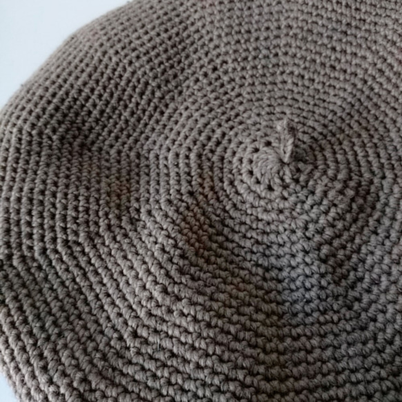 棉毛貝雷帽（天然棕色） 第6張的照片