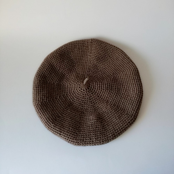 棉毛貝雷帽（天然棕色） 第7張的照片