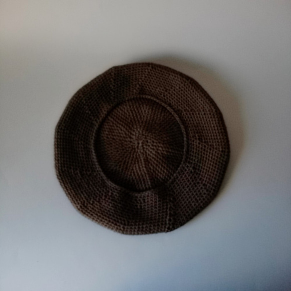 棉毛貝雷帽（天然棕色） 第8張的照片