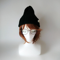 [定做]眼鏡編織hat（黑色） 第2張的照片
