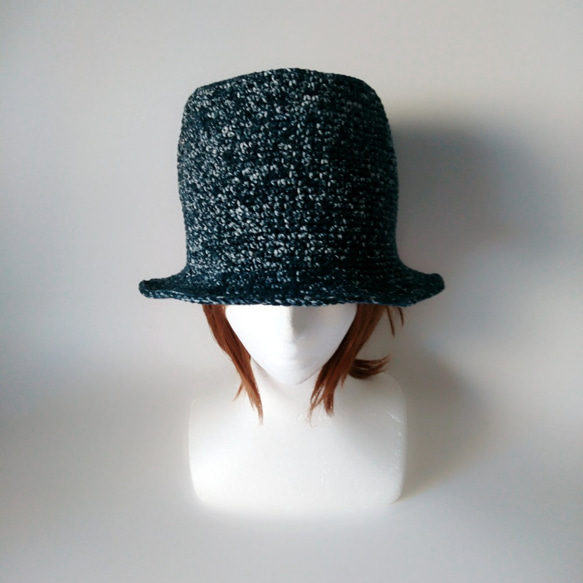 【訂做】棉質牛仔線帽子（靛藍色&amp;白色） 第4張的照片