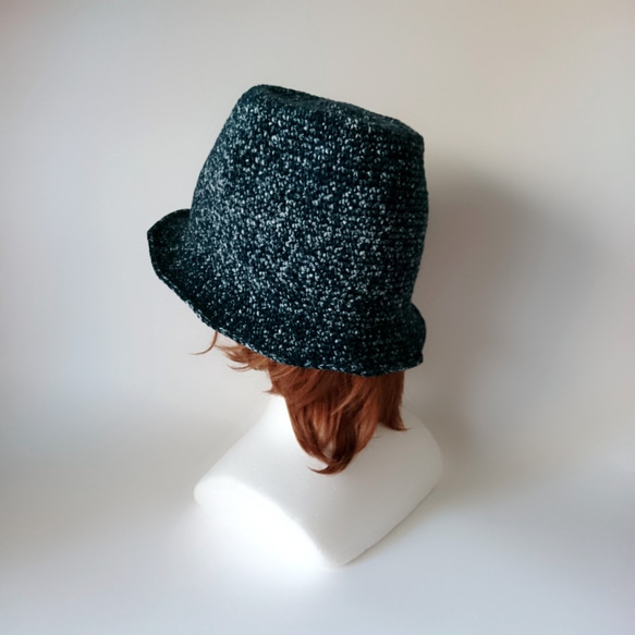 【訂做】棉質牛仔線帽子（靛藍色&amp;白色） 第6張的照片