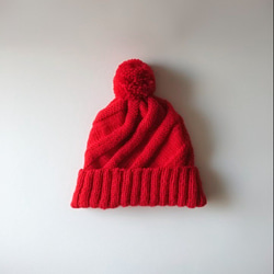 【訂做】螺旋針織帽A型（紅色） 第1張的照片