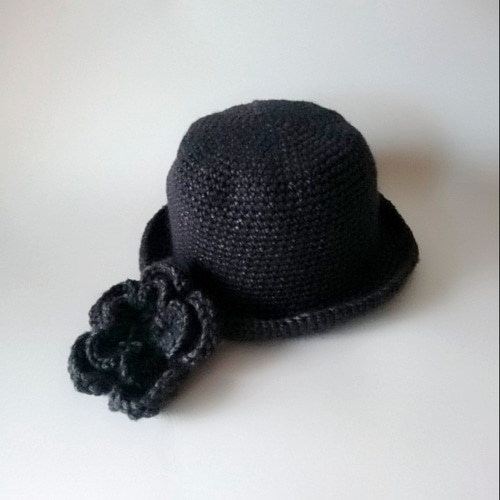 受注制作】レトロモダンな素敵ハット（インディゴブルー） ハット