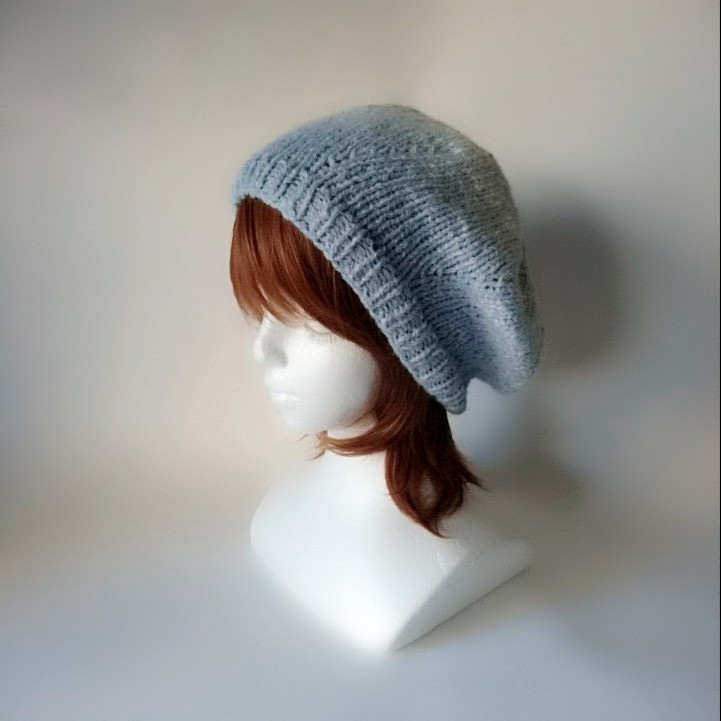 ゆったりベレー帽（ライトブルー）