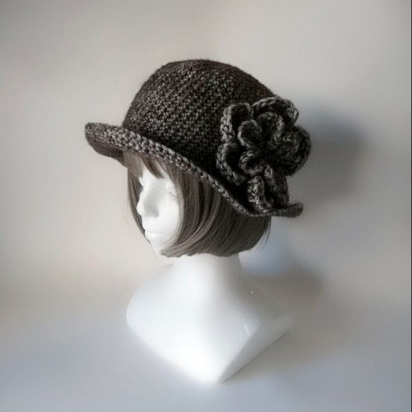 漂亮的複古現代帽子（棕色/混色） 第1張的照片