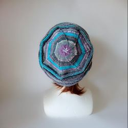 【訂做】棉毛頭巾式帽子（甜藍色） 第6張的照片