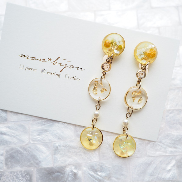 春色Botanical chain earring/pierce 4枚目の画像