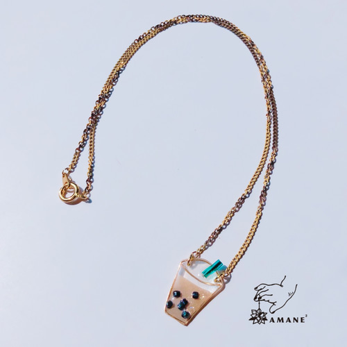 台湾風 - タピオカミルクティー (ネックレス) ネックレス・ペンダント