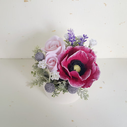 DECO 100％手作りの粘土の花小さなテーブル〜裕二美しさ 2枚目の画像