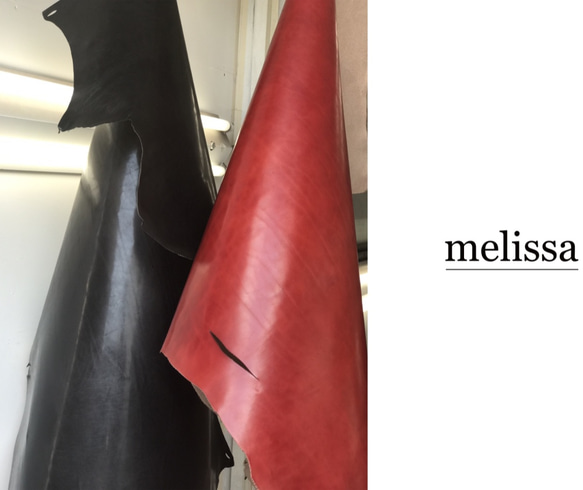 ラウンドジップ長財布 ーmelissaー 蜜蝋革 ピット製法ヌメ革 ブラック 財布 レザー 10枚目の画像