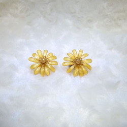 黄色いの花のイヤリング~オルゴナイト 4枚目の画像