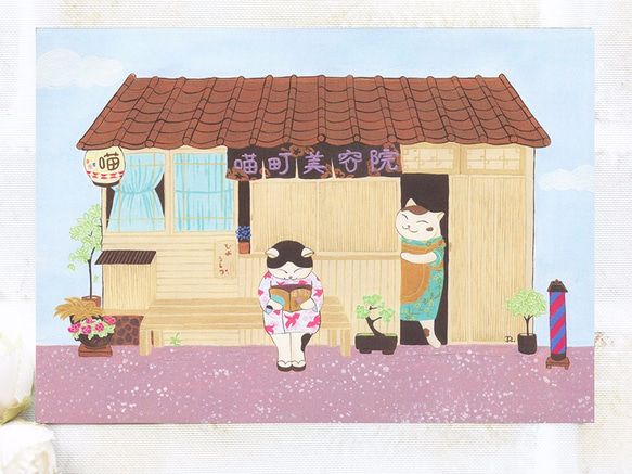 [ドゥー]猫浮世絵●ポストカードキット（段落4 +ギフトは茶封筒を設計）● 9枚目の画像