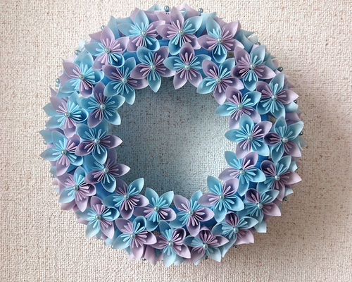 紫陽花リース　あじさいリース リース 完成品【色が選べるリース】あじさい 紫陽花 アジサイ 玄関