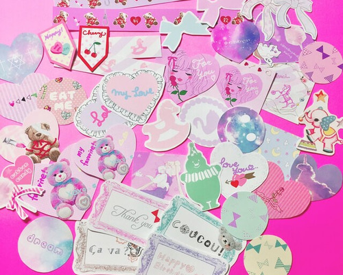 ♡ゆめかわフレークシールno.2 シール・ステッカー 夢乃中もなか 通販