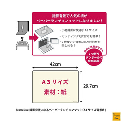 1柄×10枚『10アンティークレンガ（Bダークミックス）』FrameCue撮影背景になるペーパーランチョンマットA3 4枚目の画像