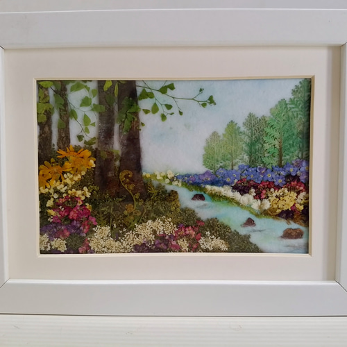 押し花風景画 その他アート アートスタジオ万葉 通販 5270991｜Creema