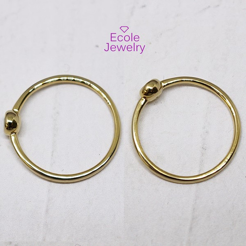 天然ブルーサファイア3mm・K18リング 指輪・リング Ecole-Jewelry 