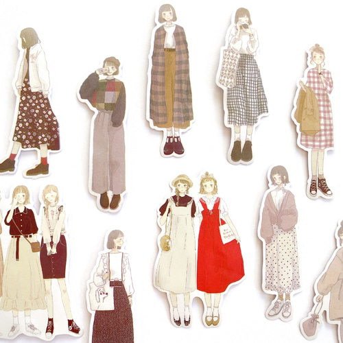 可愛いい❤️❤️人物マステフレークシール( ⸝⸝•ᴗ•⸝⸝ )157