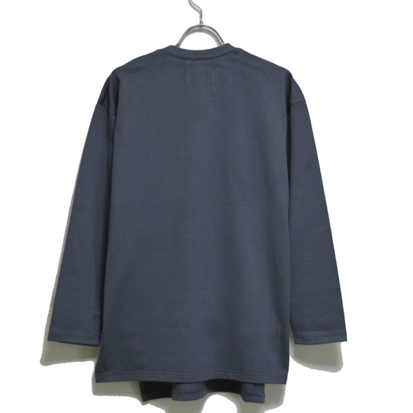 Long sleeves 9分袖 blue gray 2枚目の画像