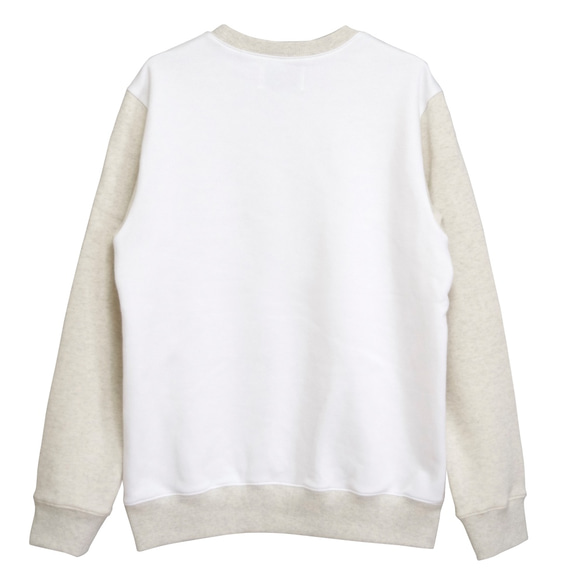 crewneck sweat ivory×white 2枚目の画像