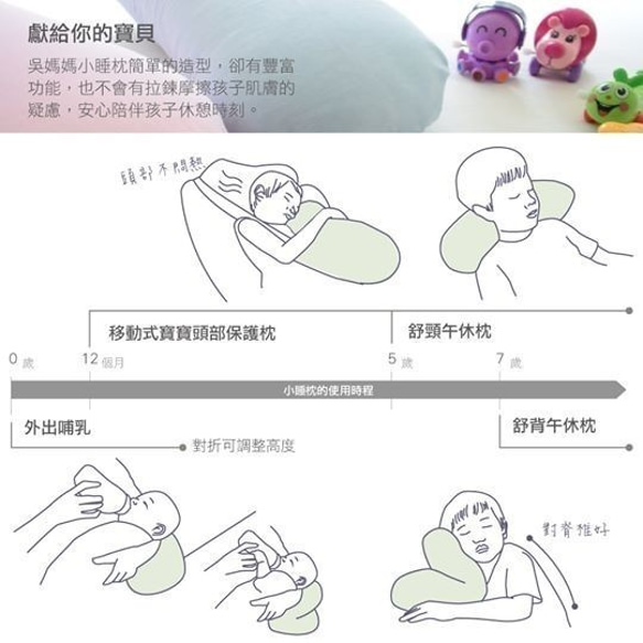 吳媽媽微粒型小睡枕-石子灰 | 午休枕，小靠枕 第4張的照片