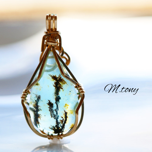 大地の記憶】マーリーナイト（デンドリティックオパール） 約10㎜ 高