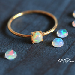 オパール リング ハンドメイド Amazon | KELITCH合成オパールシルバーメッキオープンリング