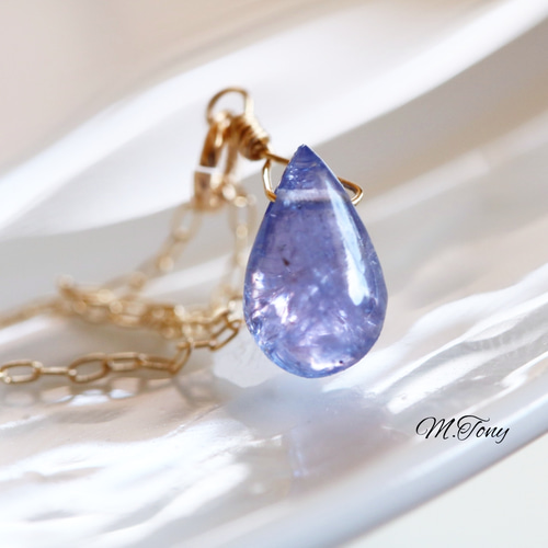 天然石タンザナイト ～四季の青～ 1.46ct 14kgfペンダントネックレス 