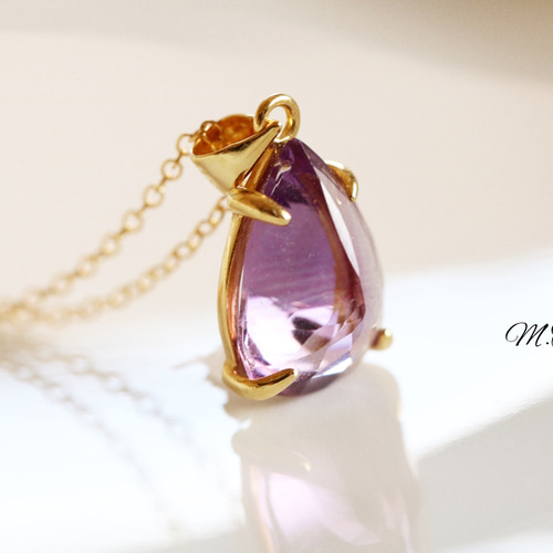 天然石アメジスト 4.6ct 「宝石の裏側」大粒ペンダントトップ