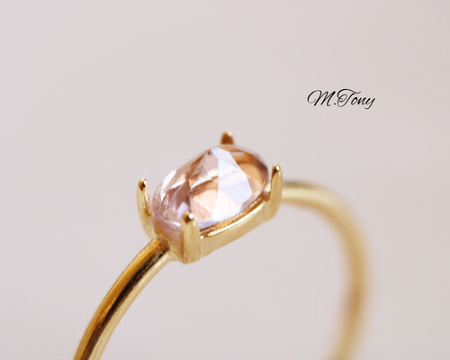 宝石の裏側」天然石ピンクアクアマリン(モルガナイト)0.44ct