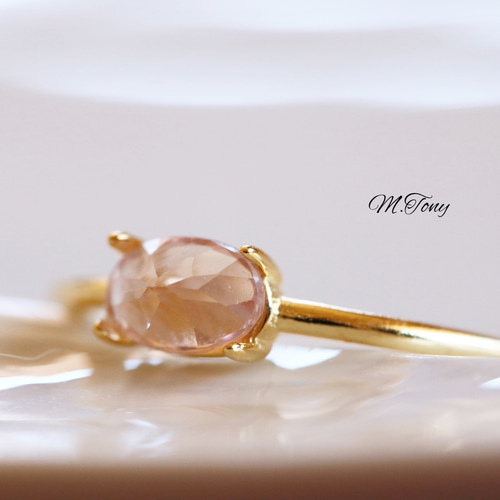 宝石の裏側」天然石ピンクアクアマリン(モルガナイト)0.44ct