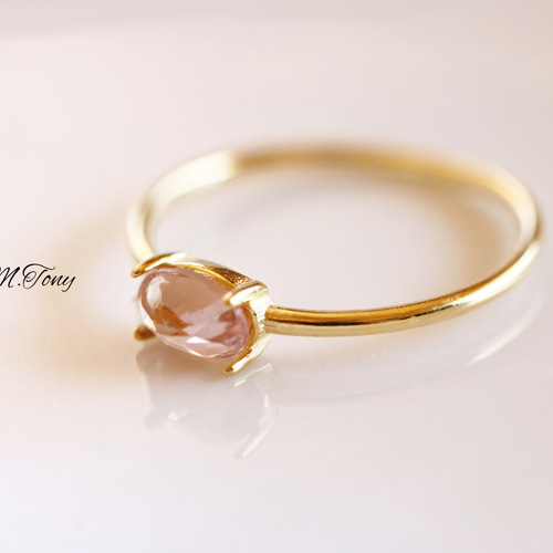 宝石の裏側」天然石ピンクアクアマリン(モルガナイト)0.44ct