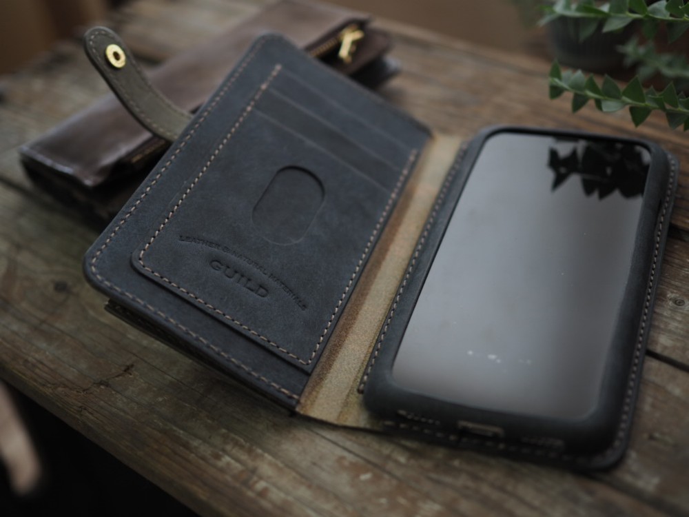 《受注製作》iphone (XR /11)wallet type jaket/外付けポケット付きiphoneケース